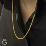 زنجیر طلای طنابی قطر 2 میل