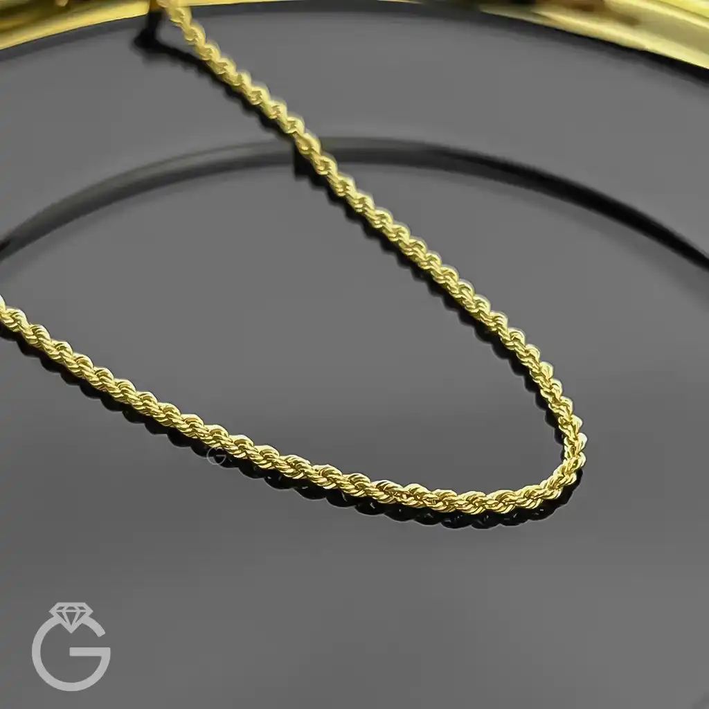 زنجیر طلای طنابی قطر 2 میل (13) زنجیر طلای طنابی قطر 2 میل