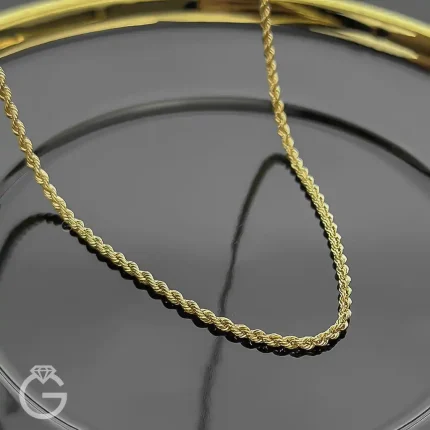 زنجیر طلای طنابی قطر 2 میل