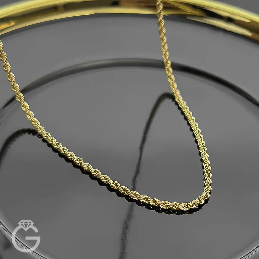 زنجیر طلای طنابی قطر 2 میل (15) زنجیر طلای طنابی قطر 2 میل