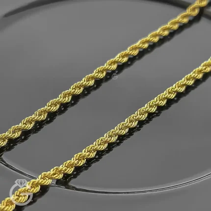 زنجیر طلای طنابی قطر 3 میل