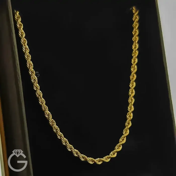 زنجیر طلای طنابی قطر 3 میل