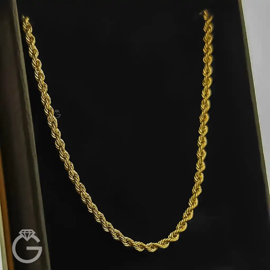زنجیر طلای طنابی قطر 3 میل (11) زنجیر طلای طنابی قطر 3 میل