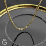 زنجیر طلای طنابی قطر 3 میل