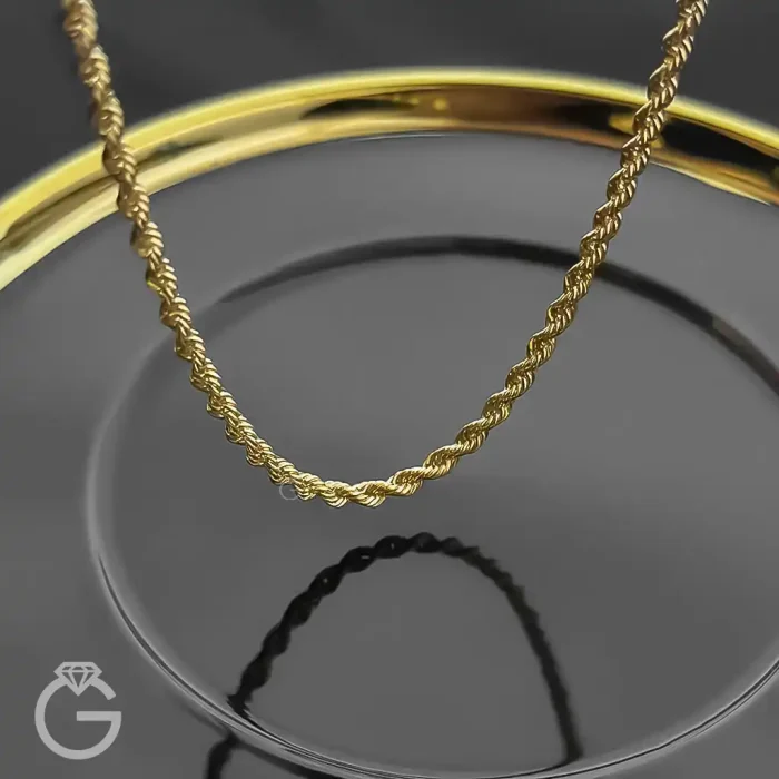 زنجیر طلای طنابی قطر 3 میل