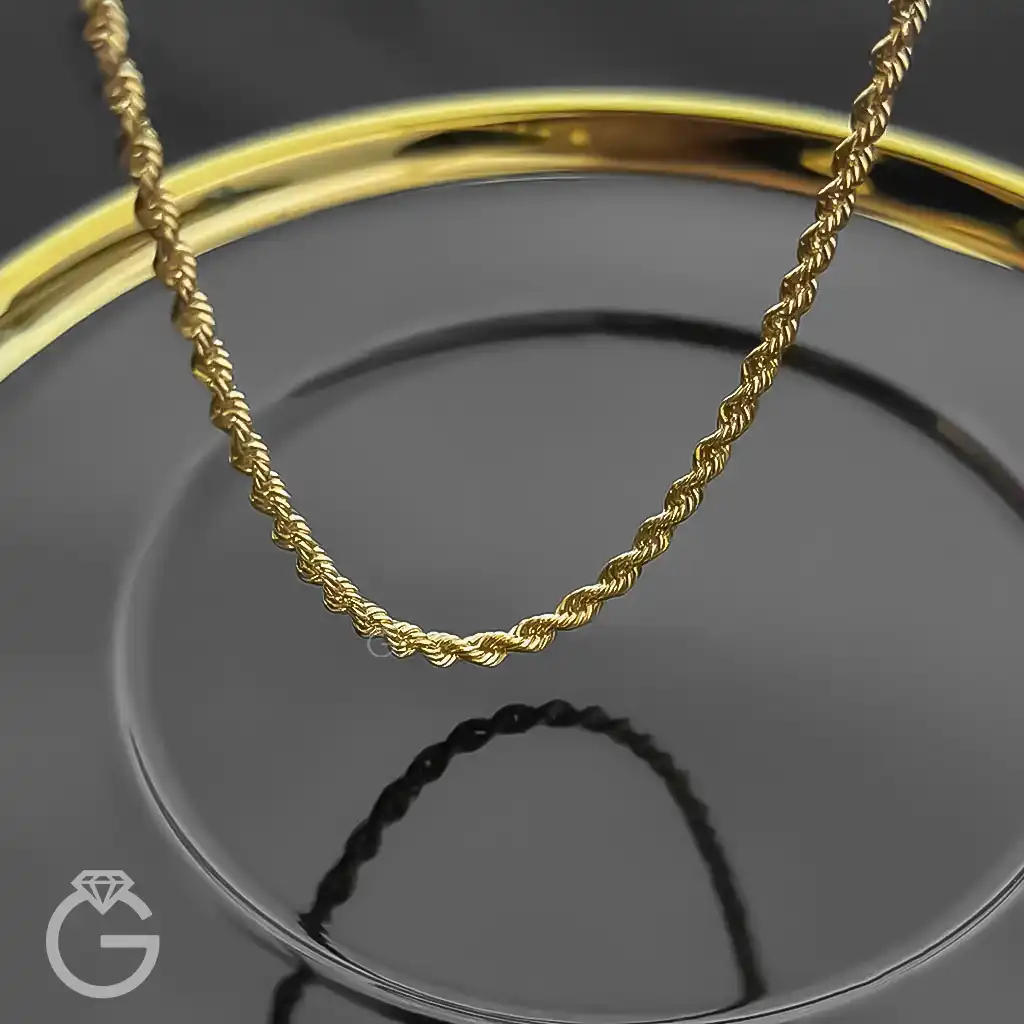 زنجیر طلای طنابی قطر 3 میل (12) زنجیر طلای طنابی قطر 3 میل