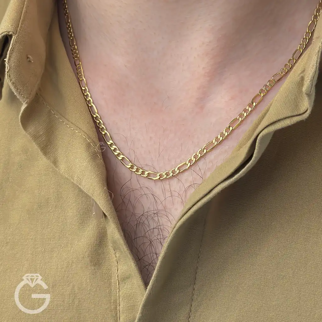 زنجیر طلای فیگارو قطر 4 (2)