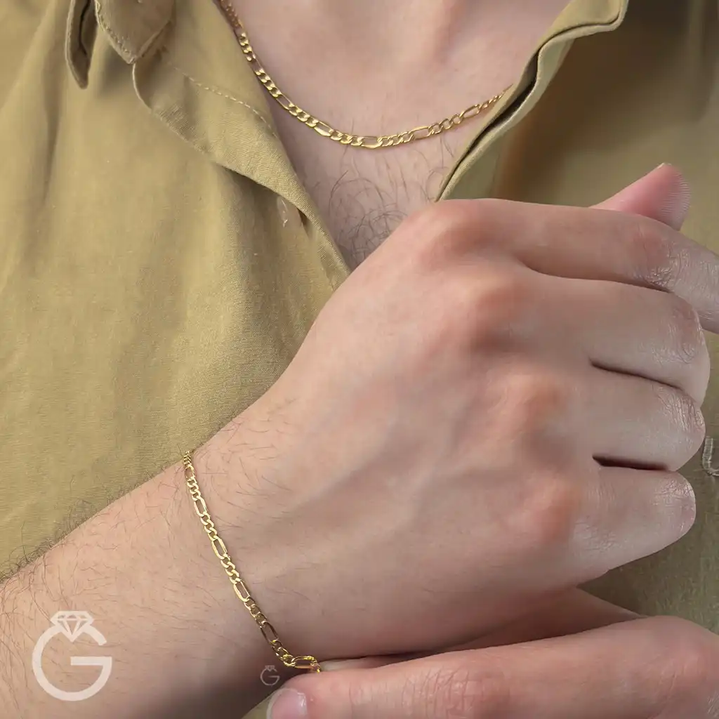 زنجیر طلای فیگارو قطر 4 (3)