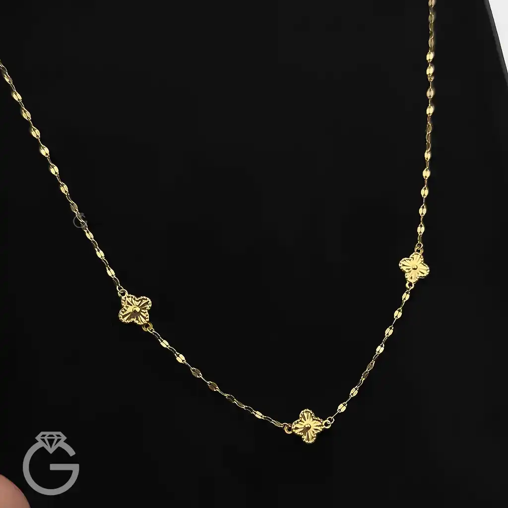 گردنبند 3 گل تراش (10) گردنبند 3 گل تراش