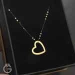 گردنبند طلای قلب لیزری