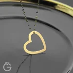 گردنبند طلای قلب لیزری