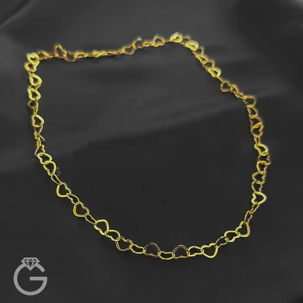 گردنبند طلای قلبی متصل (10) گردنبند طلای قلبی متصل