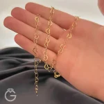 گردنبند طلای قلبی متصل
