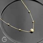 گردنبند طلای گوی تراش لوکس