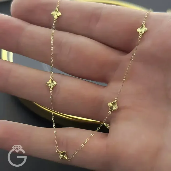 گردنبند گل تراش مینیمال