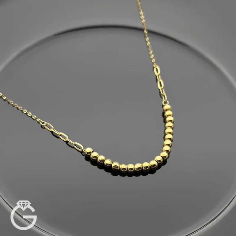 گردنبند گوی و هرمس طلا