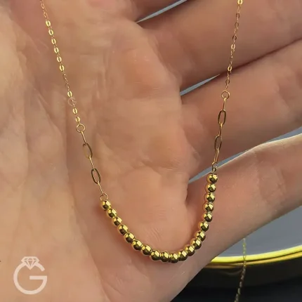 گردنبند گوی و هرمس لوکس