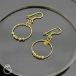 گوشواره طلای عصایی با گوی البرنادو