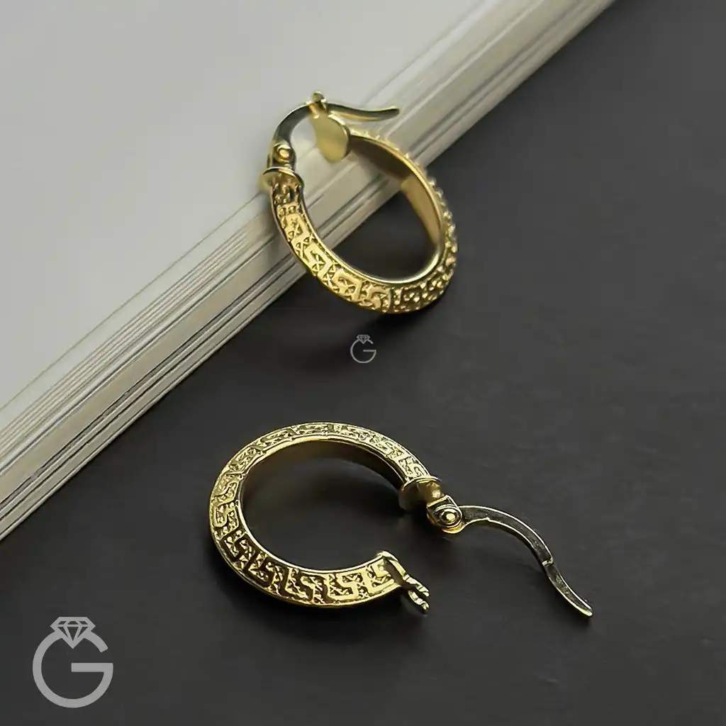 گوشواره طلای پروفیل طرح ورساچه (1)