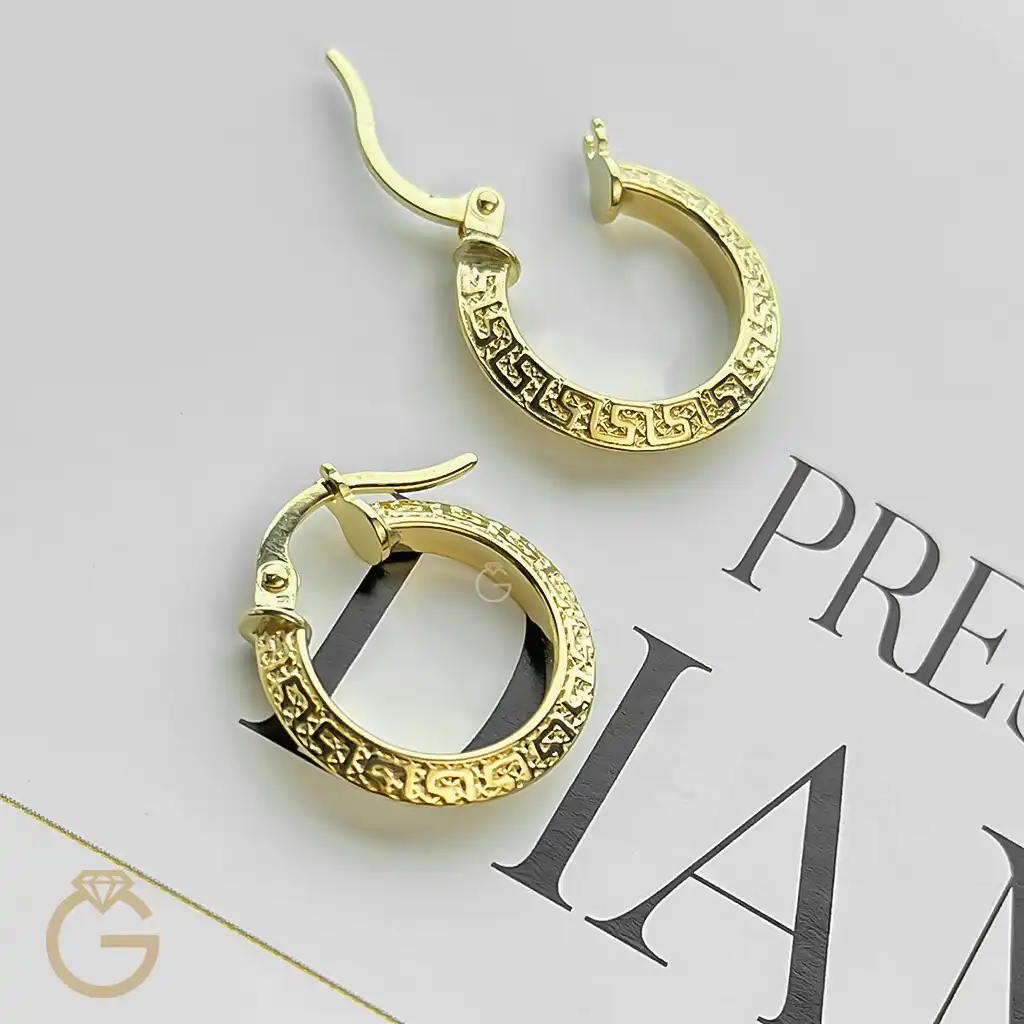 گوشواره طلای پروفیل طرح ورساچه (3)