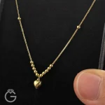 گردنبند طلای قلب و گوی