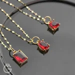 آویز طلای سولیتر قرمز