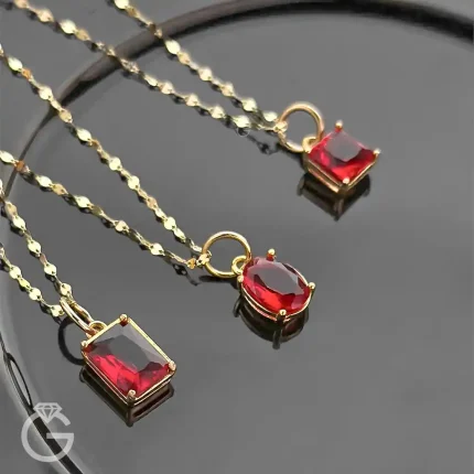 آویز طلای سولیتر قرمز