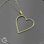 آویز طلای قلب مفتولی