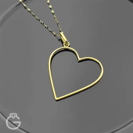 آویز طلای قلب مفتولی