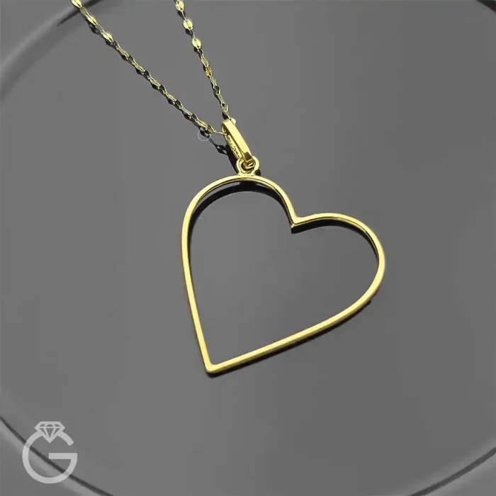 آویز طلای قلب مفتولی (10) آویز طلای قلب مفتولی