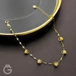 دستبند طلای 5 گوی تراش