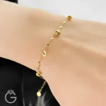دستبند طلای 5 گوی تراش