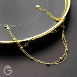 دستبند طلای گوی دو رج