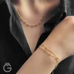 دستبند طلای گوی دو رج