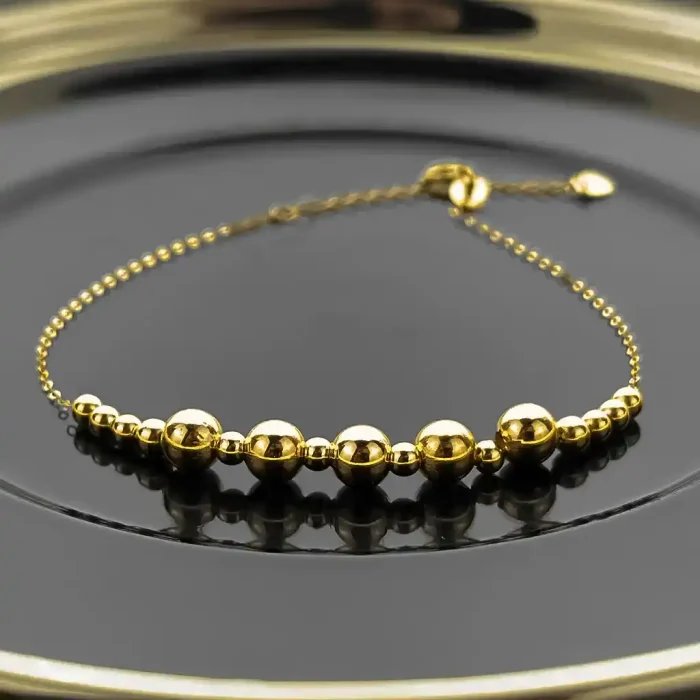 دستبند طلای گوی کد 30789