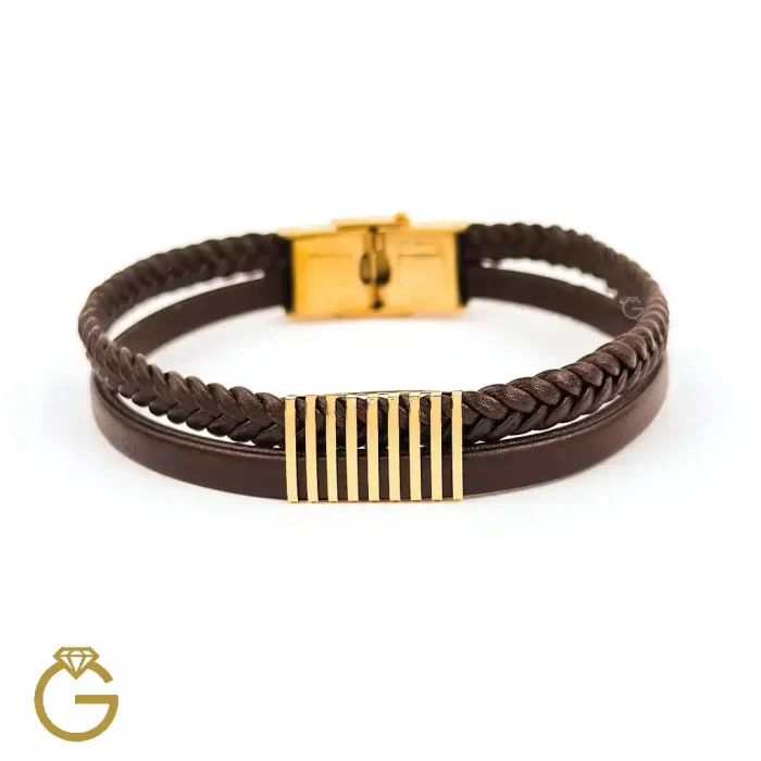 دستبند-چرم-و-طلا-کد-010172
