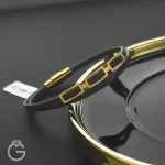 دستبند چرم و طلا کد 010176