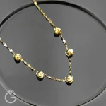 گردنبند طلای 5 گوی تراش