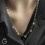 گردنبند طلای 5 گوی تراش