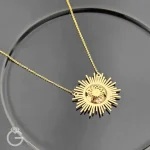 گردنبند طلای خورشیدی دو