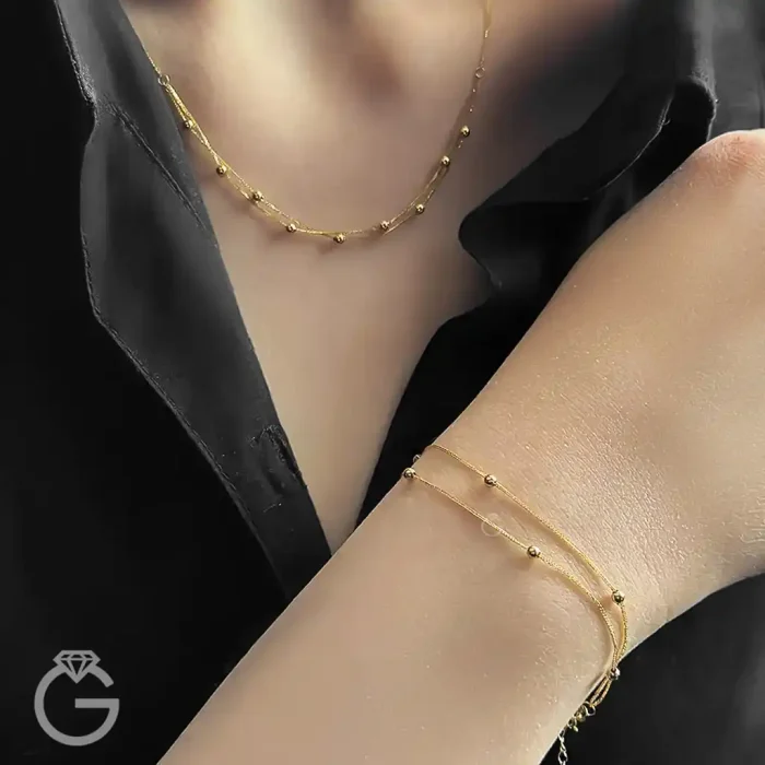 گردنبند طلای دورج گوی