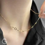 گردنبند طلای طرح گل