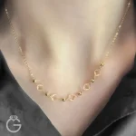 گردنبند طلای طرح گل