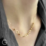 گردنبند طلای طرح گل
