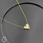 گردنبند طلای قلب میوکی سفید