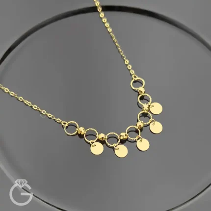 گردنبند طلای گوی و سکه