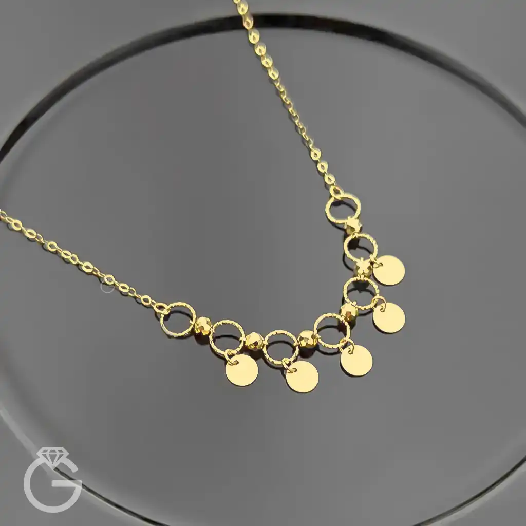گردنبند طلای گوی و سکه (11) گردنبند طلای گوی و سکه