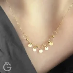 گردنبند طلای گوی و سکه