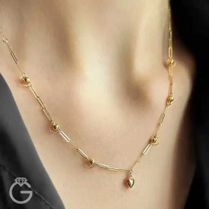 گردنبند قلب و گوی هرمس