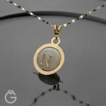 آویز طلای حروف صدفی